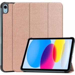 Etui Bizon Case Tab Croc do Apple iPad 10 10.9 2022, różowozłote