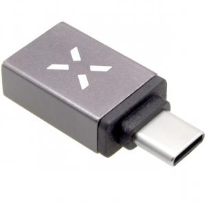 OUTLET: Adapter / przejściówka Fixed Link USB-C na USB-A, szara