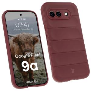 Pancerne etui Bizon Case Tur do Google Pixel 9a, burgundowe