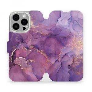 Etui z klapką do iPhone 16 Pro, Mobiwear Book, fioletowe