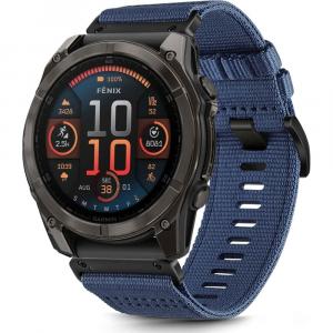 Pasek Tech-Protect Nylon Classic, QuickFit 26 mm do Garmin Fenix 8 (51 mm) / 7X Pro / 7X / 6X Pro, granatowy