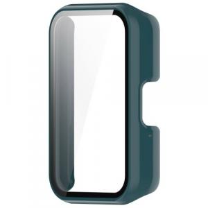 Etui Bizon Case+Glass Watch do Galaxy Fit 3, zielone