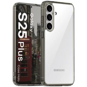 Etui Bizon Case Halo do Galaxy S25 Plus, przydymione-czarne