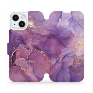 Etui z klapką do iPhone 15, Mobiwear Book, fioletowe