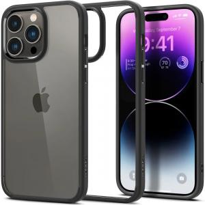 Etui Spigen Ultra Hybrid do iPhone 14 Pro, przezroczysto-czarne