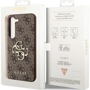 Etui Guess 4G Big Metal Logo do Samsung Galaxy S23 FE, brązowe