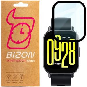 Szkło hybrydowe Bizon Glass Watch Edge Hybrid dla Xiaomi Redmi Watch 5 Active, czarne