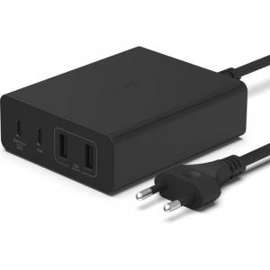 Ładowarka sieciowa Belkin Boost Pro 4-Port GaN Charger 108W MFi 2x USB-C 2x USB-A, czarna