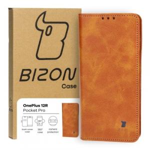 Etui z klapką Bizon Case Pocket Pro do OnePlus 12R, brązowe