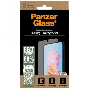 Szkło hartowane z filtrem niebieskiego światła, termoprzewodzące PanzerGlass All-In-One Ultra-Wide-Fit do Galaxy S25, przezroczyste
