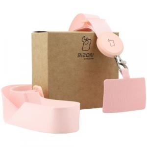 Smyczka do telefonu Bizon Accessories Leash Dragonfly, różowa