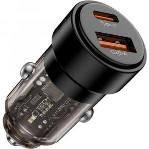 Ładowarka samochodowa Tech-Protect CC03, PD 75W, 1x USB-A / 1x USB-C, czarna