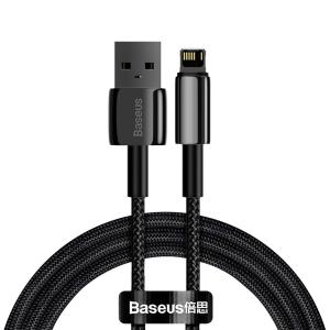 OUTLET: Kabel Baseus Tungsten Gold USB-A do Lightning 2.4A 1m, czarny