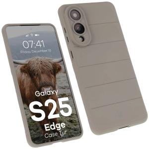 Pancerne etui Bizon Case Tur do Galaxy S25 Edge, jasnoszare