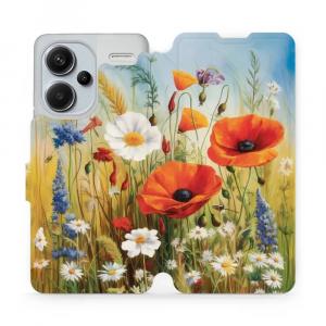 Etui z klapką do Xiaomi Redmi Note 13 Pro Plus 5G, Mobiwear Book, łąkowe kwiaty