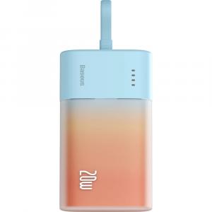 Powerbank Baseus Popsicle iP Edition 5200mAh PD 20W + kabel USB-C / USB-C, pomarańczowo-niebieski