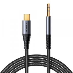 Kabel audio Joyroom SY-A07, AUX Jack 3.5mm - USB-C, 1,2m, czarny