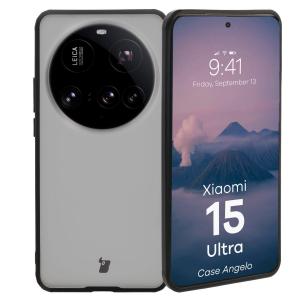 Etui Bizon Case Angelo do Xiaomi 15 Ultra, przydymione z czarną ramką