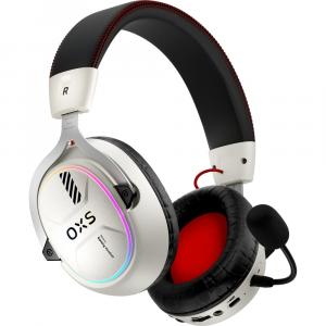 Słuchawki gamingowe z mikrofonem, OXS Storm G2, Bluetooth/USB 2.4 GHz/3.5 mm, białe