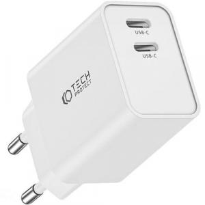 Ładowarka sieciowa Tech-Protect C35W 2-PORT Network PD 35W USB-C, biała