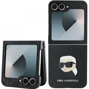 Etui Karl Lagerfeld Saffiano Monogram do Galaxy Z Flip6, czarne