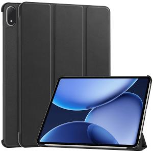 Etui z klapką Bizon Case Tab Croc do OnePlus Pad 3 / 2 Pro / OPPO Pad 4 / 4 Pro, czarne