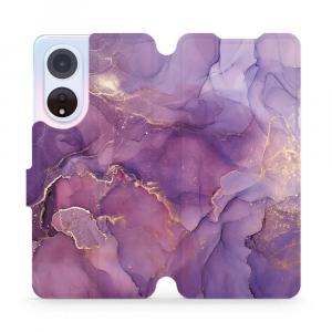Etui z klapką do Oppo A98 5G, Mobiwear Book, fioletowe