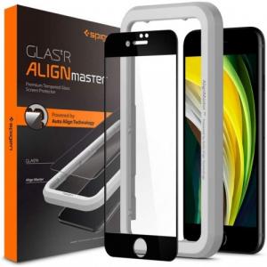 Szkło do etui Spigen Glas.tR Slim FC AM iPhone SE 2022/2020, 8/7, czarne