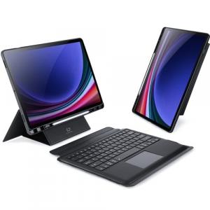 Etui z klawiaturą Bluetooth Dux Ducis (DK Series) do Galaxy Tab S10 Plus / S9 Plus / S9 FE Plus, czarne