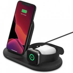 Ładowarka indukcyjna Belkin Boost 3-in-1 Qi dla Apple Watch / Airpods / iPhone, czarna