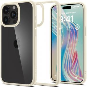 Etui Spigen Ultra Hybrid do iPhone 15 Pro, przezroczysto-beżowe