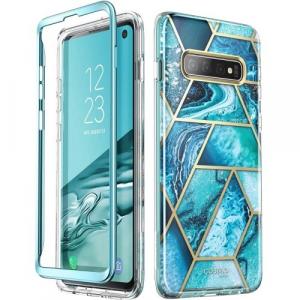 Etui pancerne Supcase i-Blason Cosmo noSP Galaxy S10, marmurowe niebieskie