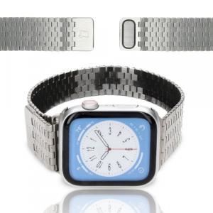 Pasek ze stali nierdzewnej Bizon Strap Watch Titanium do Apple Watch 44/45/46/49mm, srebrny