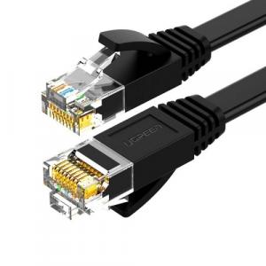 Kabel sieciowy płaski LAN Ethernet Ugreen RJ45 Cat 6 UTP, 1000Mbps, 2m, czarny