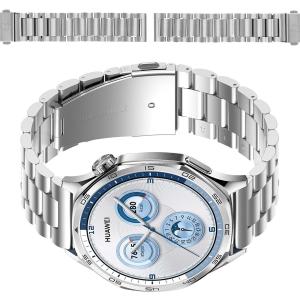 Pasek ze stali nierdzewnej do smartwatcha, Bizon Strap Watch Aura, QuickRelease 22 mm, srebrny