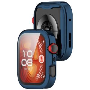 Etui z osłoną ekranu Bizon Case Watch Felipe do Huawei Watch Fit 4 Pro, niebieskie