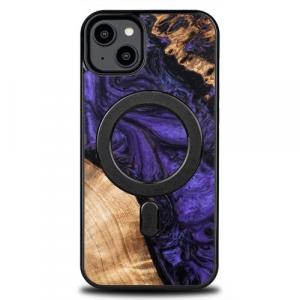 Drewniane etui Bewood do iPhone 15 Plus, Violet MagSafe