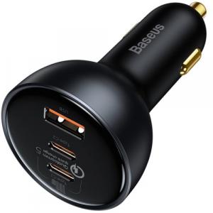 Ładowarka samochodowa Baseus Car Charger 160W, USB / USB-C, PD, QC, czarna
