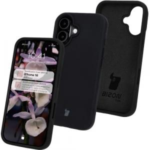 Silikonowe etui Bizon Soft Case do iPhone 16, czarne