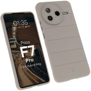 Pancerne etui Bizon Case Tur do Xiaomi Poco F7 Pro, jasnoszare