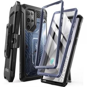 Etui Supcase UB Pro SP+noSP do Galaxy S24 Ultra, niebiesko-wzorzyste