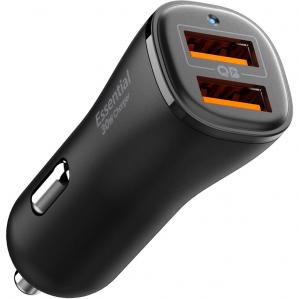 Ładowarka samochodowa Spigen ArcStation Essential EV302 QC 3.0 18W USB-A +12W USB-A, czarna