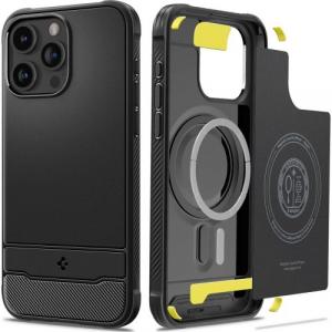 Etui Spigen Rugged Armor Mag MagSafe do iPhone 15 Pro, czarne-matowe