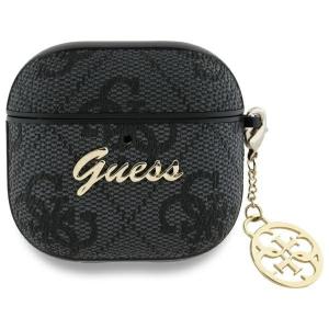 Etui Guess 4G Strass Charm Case AirPods 4, czarne