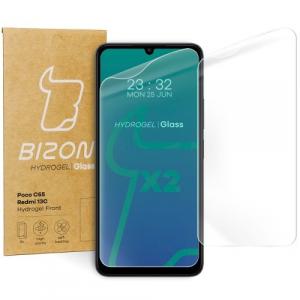 Folia hydrożelowa na ekran Bizon Glass Hydrogel Front do Redmi 13C/13C 5G/Poco C65, 2 sztuki