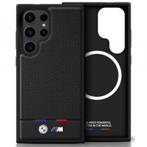 Etui BMW Carbon Tricolor Stripe Mag do Galaxy S25 Ultra, czarne