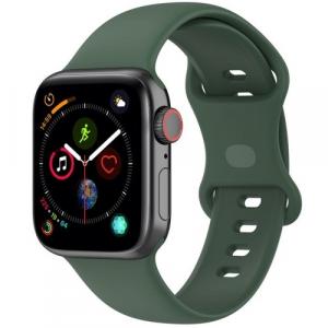 Pasek Bizon Strap Watch Silicone do Apple Watch 44/45/49 mm, ciemnozielony