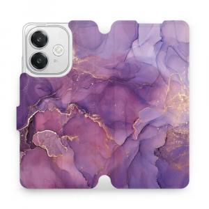 Etui z klapką do Oppo A40M, Mobiwear Book, fioletowe