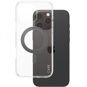 OUTLET: Etui CARE by PanzerGlass Kickstand Case do MagSafe do iPhone 16 Pro Max, przezroczysto-czarne