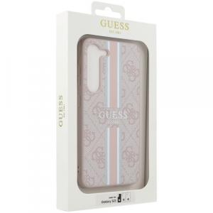 Etui Guess Hardcase 4G Printed Stripe do Galaxy S23 5G, różowe